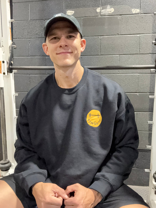 Sketched Gym Gear Crewneck (Black)